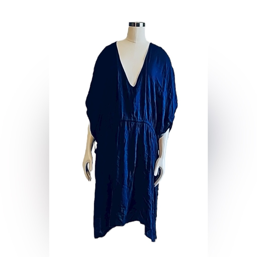 🌺 La Vie en Rose Aqua Beach Cover Up, Size XXL